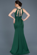 Длинное Пригласительное Платье Изумрудно-зеленый ABU600