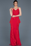 Длинное Выпускное Платье красный ABU624