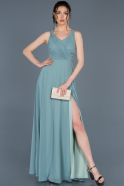 Длинное Пригласительное Платье Бирюзовый ABU693