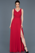 Длинное Пригласительное Платье красный ABU693