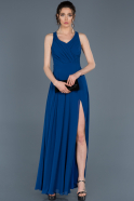 Длинное Пригласительное Платье Ярко-синий ABU693