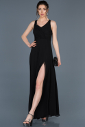 Длинное Пригласительное Платье Черный ABU693