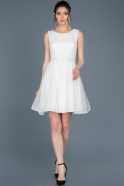 Короткое Выпускное Платье Белый ABK452