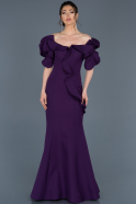 Длинное Выпускное Платье Русалка Пурпурный ABU684