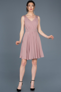 Короткое Вечернее Платье Пыльно-розовый ABK695
