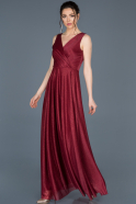 Длинное Помолвочное Платье Бордовый ABU695