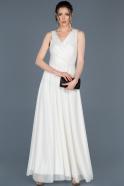 Длинное Помолвочное Платье Белый ABU695