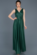 Длинное Помолвочное Платье Изумрудно-зеленый ABU695