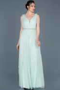 Длинное Помолвочное Платье Мятный ABU673