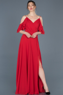 Длинное Выпускное Платье красный ABU675