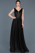 Длинное Помолвочное Платье Черный ABU688