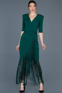 Короткое Платье На Приглашение Изумрудно-зеленый ABK421