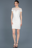 Короткое Платье На Приглашение Белый ABK446