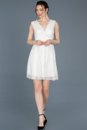 Короткое Выпускное Платье Белый ABK425