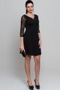 Короткое Вечернее Платье Черный AR36779