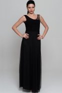 Длинное Вечернее Платье Черный AR36802