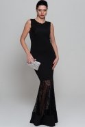 Длинное Вечернее Платье Черный AR36810
