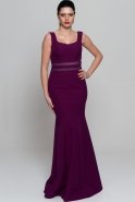 Длинное Вечернее Платье Тёмно-пурпурный ABU411