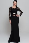 Длинное Вечернее Платье Черный C7198