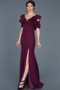 Длинное Вечернее Платье Русалка Сливовый ABU696