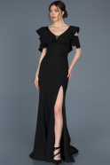 Длинное Вечернее Платье Русалка Черный ABU696