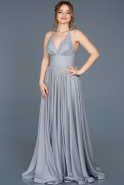 Длинное Помолвочное Платье Серый ABU653