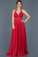 Длинное Помолвочное Платье красный ABU653