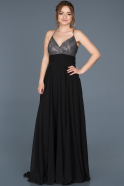 Длинное Помолвочное Платье Черный ABU656