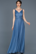 Длинное Выпускное Платье Синий ABU700