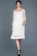 Короткое Выпускное Платье Белый ABK460