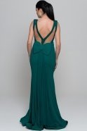 Длинное Вечернее Платье Изумрудно-зеленый F1654
