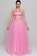 Длинное Вечернее Платье розовый F2077