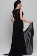 Длинное Вечернее Платье Черный ABU348