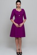 Короткое Вечернее Платье Пурпурный T2802