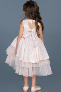 Длинное Девичье Платье розовый ABK481