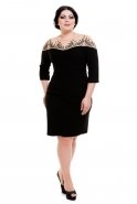 Вечернее Платье Большого Размера Черный S3960