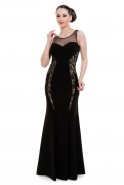 Длинное Вечернее Платье Черный C3035