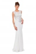 Длинное Вечернее Платье Белый F1511