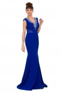 Длинное Вечернее Платье Ярко-синий F1582