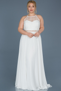 Длинное Помолвочное Платье Белый ABU722