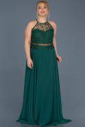 Длинное Помолвочное Платье Изумрудно-зеленый ABU722