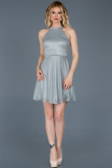Короткое Платье На Приглашение Серый ABK395