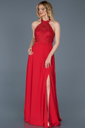 Длинное Выпускное Платье красный ABU726