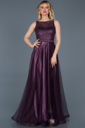 Длинное Выпускное Платье Пурпурный ABU038