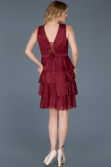 Короткое Выпускное Платье Бордовый ABK495