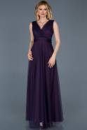 Длинное Пригласительное Платье Пурпурный ABU736