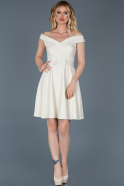 Короткое Выпускное Платье Белый ABK441