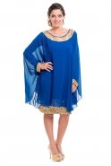 Вечернее Платье Большого Размера Ярко-синий-Золотой C5050