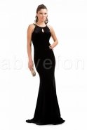 Длинное Велюровое Вечернее Платье Черный C6196