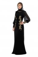 Вечерняя Одежда Хиджаб Черный S3785